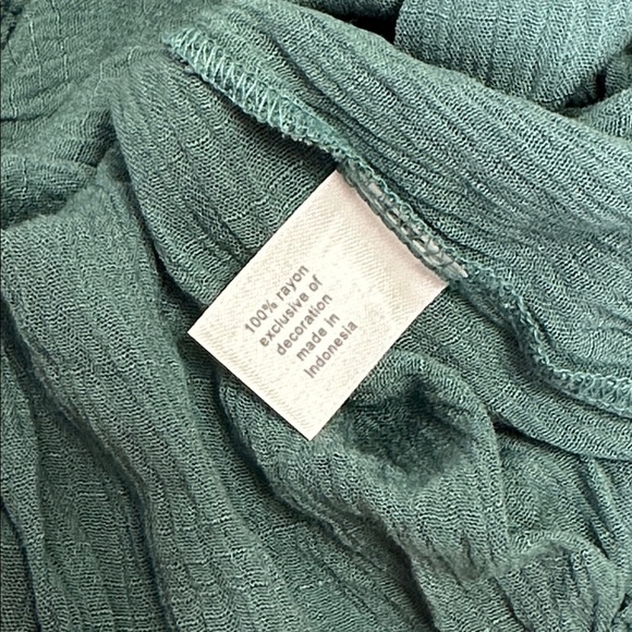 Lane Bryant Plus Size Woman’s 18/20 Green Gauzy Top NWT Fall Festival Casual - Picture 9 of 9